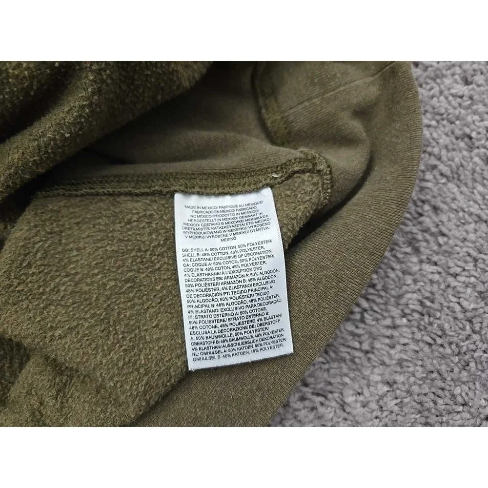 The North Face Hoodie‎ Mens Small Green Pullover Sweatshirt Logo Fleece Outdoor